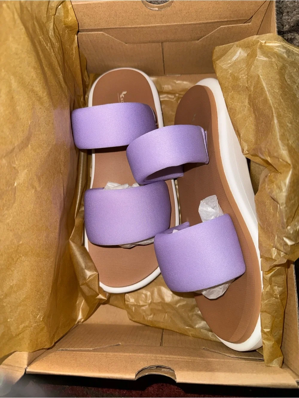 Koolaburra by UGG Alaine Lilac Double-Strap Slide Sandals- Size 8 New